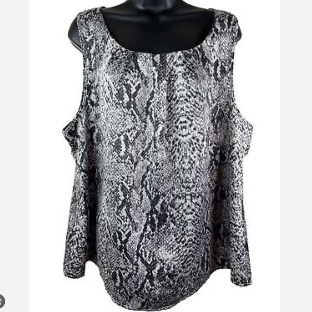 Sale 2 for $8 Kenneth Cole Reaction Snake Print Sleeveless Blouse